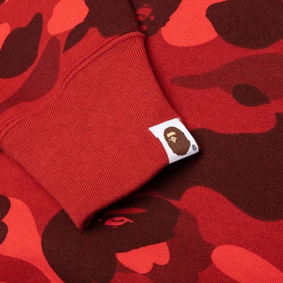 A bathing ape Color Camo Red Shark Full Zip Hoodie - Picture 4 of 4